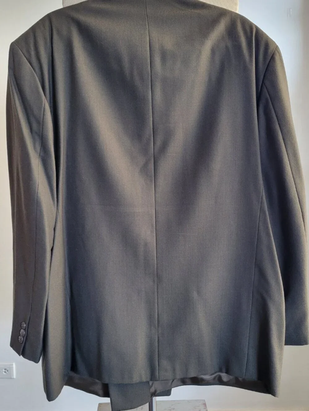 Vintage Dolfino Uomo Moda Italia Double Breasted Gray Blazer Jacket